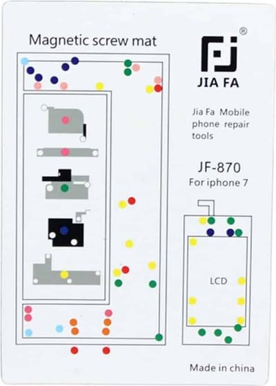 Let op type!! JIAFA Magnetic Screws Mat for iPhone 7