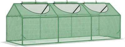 REDOM - Mini Kas Met Oprolbare Ramen - Voor Tuin En Balkon - Staal - Donkergroen - 180 x 60 x 60 cm