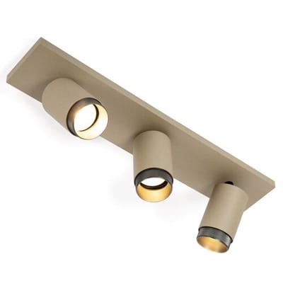 KS Verlichting - plafondlamp - Scott - 3 spot - GU10 - luxe verlichting - dimbare lamp - opbouwspot - aluminium - champagne