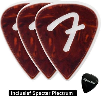 Fender celluloid plectrums 3 pack met Specter Plectrum