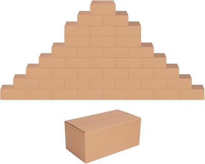 Verzenddozen 9 x 5 x 10 cm - Pack van 40 kleine kartonnen dozen voor verpakking en verhuizing - Bruin