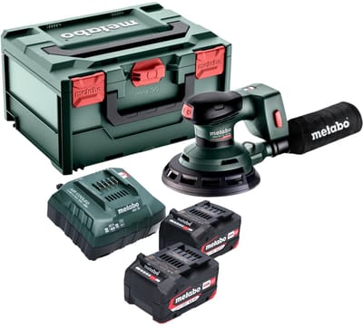 Metabo SXA 18 LTX 150 BL Accuschuurmachine 18 V 150 mm borstelloos + 2x accu 4.0 Ah + lader + metaBOX