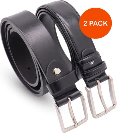 Safekeepers - heren riem - mannen riem - ceintuur heren - broekriem heren - 2 Stuks - Zwart