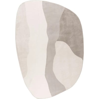 Muratap Livorno – modern organisch vloerkleed luxe 3d laagpolig creme 160x230