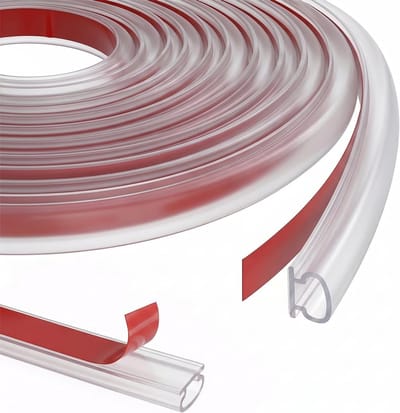 Deurafdichtstrip zelfklevend - TPE materiaal - transparant - perfecte geluidisolatie - ShopVlot