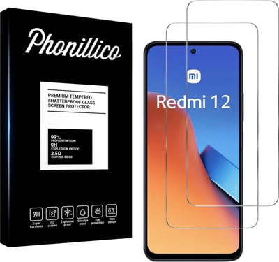 Screenprotector voor Xiaomi Redmi 12 4G / Redmi 12 5G - 2 stuks Beschermglas van glas Transparante glazen schermbeschermfolie