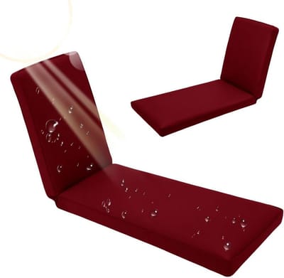 Ligstoelkussen - Tuinkussen Lounger - Buiten Ontspannen - Waterdichte Hoes - 190 x 60 cm - Grijs