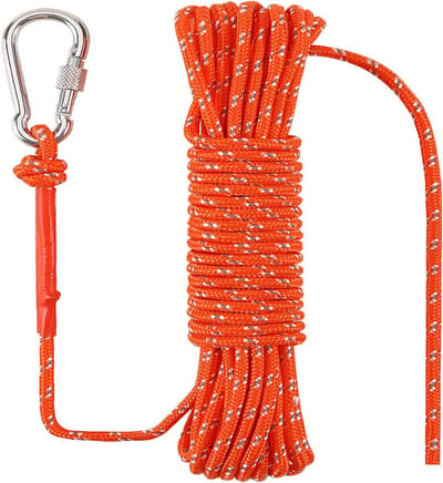 Drijvend Polypropyleen Touw 1/4 inch (6 mm) x 32 Ft (10 Meter) - Reflecterend Oranje voor Boot en Kajak