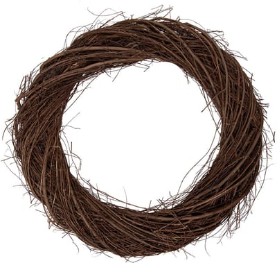 Clayre & Eef Krans Ø 55x6 cm Bruin Rotan