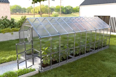 KLASIKA HOUSE Tuinkas - 2,35 x 6,12 m (14,38 m²) - 6 mm Dikte - Kweekkas - Polycarbonaat afdekking
