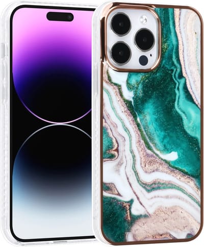 UNIQ Accessory Telefoonhoesje voor Apple iPhone 14 Pro Max - Groen, Print, TPU;PC - Beschermt Telefoon Perfect
