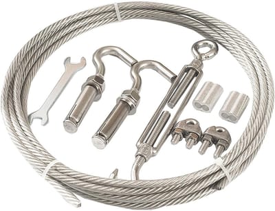 Roestvrijstalen Kabel - Metaaldraad Waslijn - Ophangen Buiten - PVC Gecoat Duurzaam - 50 Meter - Zilver