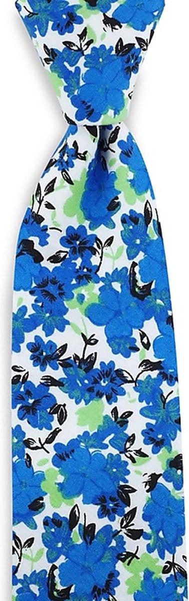 We Love Ties - Stropdassen - Stropdas Liberty Love - kobaltblauw / wit / groen / zwart