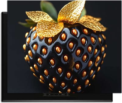 KitchenArt - Golden Berry - Inductie Beschermer - 76x51.5 cm - Kookplaat Beschermer - Luxe Afdekplaat Inductieplaat - Anti-slip & Oprolbaar - Beschermmat Inductiekookplaat