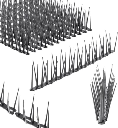 KADAX Vogelafweer van kunststof, duivenafweer, spikes, vogelbescherming voor balkon, raam, dak, tuin, vogelverschrikker ter afweer van vogels, duivenbescherming (antraciet, 12 stuks)