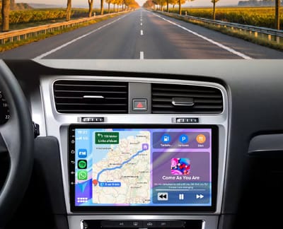 Autoradio 4/64GB met Carplay en Android auto | Geschikt voor Vw Volkswagen Golf 7 2012-2020 | Radio scherm met Navigatie | 2012 2013 2014 2015 2016 2017 2018 2019 2020 | TSI GTI R GTD licht zilver grijs