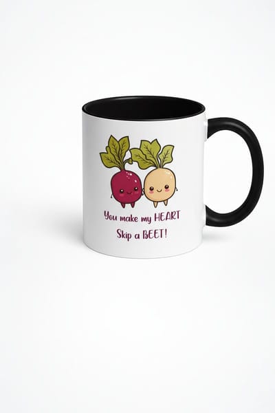 Mok 'You Make My HEART Skip a BEET!' - Grappige Bieten Pun Liefdes Mok