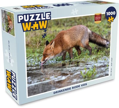 Puzzel Vos - Water - Vacht - Modder - Legpuzzel - Puzzel 1000 stukjes volwassenen
