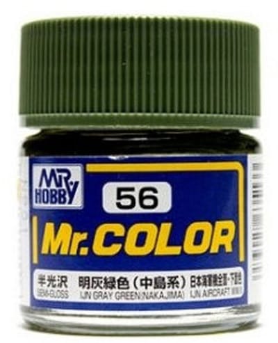 Gunze Mr. Hobby C-056 - Mr. Color 10 ml Ijn Gray Green Nakajima - Lacquer Modelbouwverf