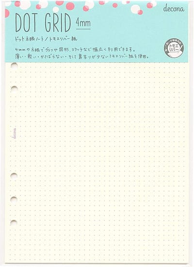 Aanvulling / Navulling 40 Vel = 80 Pagina's - Tomoe River Dotted Papier compatible met o.a. A5 Kalpa, Succes and Filofax Organizers and Clipbooks.