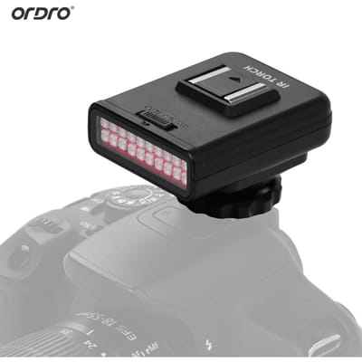 ORDRO LN-3 Studio IR LED-lamp USB oplaadbare infrarood nachtzicht infraroodverlichting voor DSLR zwart