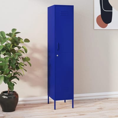 vidaXL - Lockerkast - 35x46x180 - cm - staal - marineblauw