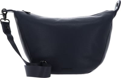 MANDARINA DUCK Leren Schoudertas Mellow Leather Hobo Bag Dress Blue Donkerblauw