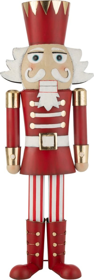 J-Line figuur Notenkraker - ijzer - rood/goud - large