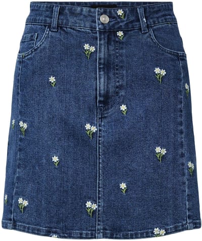 Pieces Denim rok PCFLORA HW SHORT