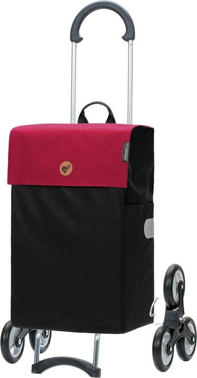 Andersen SHOPPER MANUFAKTUR Boodschappentrolley Treppensteiger Scala Shopper Hera 47L Red Rood Veelkleurig 106cm