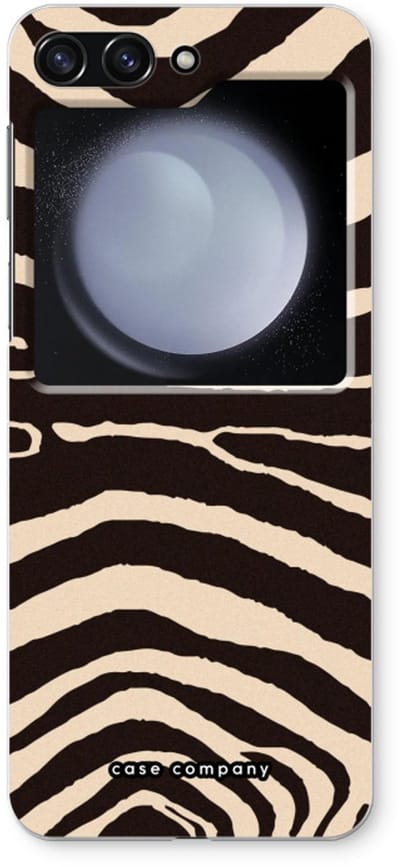 Case Company® - Hoesje geschikt voor Samsung Galaxy Z Flip5 hoesje - Arizona Zebra - Soft Cover Telefoonhoesje - Bescherming aan alle Kanten en Schermrand
