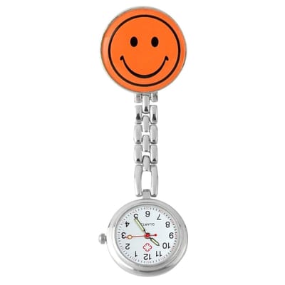 Fako® - Verpleegstershorloge - Zusterhorloge - Verpleegster Horloge - Smiley - Oranje
