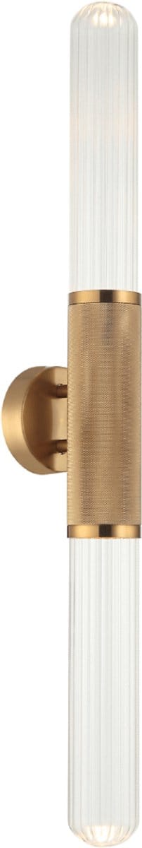 Kosilum - Hita - Wandlamp - Goud/Messing - Metaal en glas