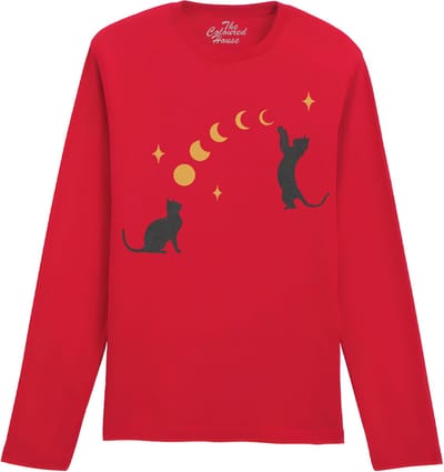 Kat Maan Cat And Moon Bow The Coloured House Longsleeve T-shirt XXL