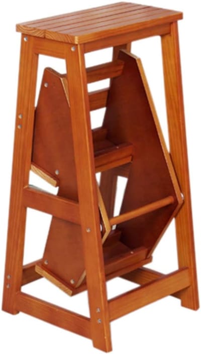 Houten Opstapje - Trapkruk Stoel - Veilig Klussen - Opvouwbaar Ontwerp - 77 cm Hoog - Groen