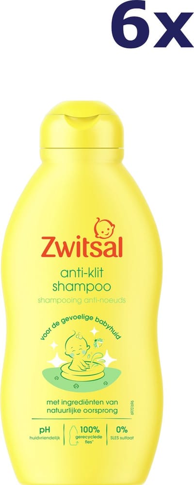 Zwitsal Shampoo Anti-Klit - 6 x 200 ml - Voordeelverpakking