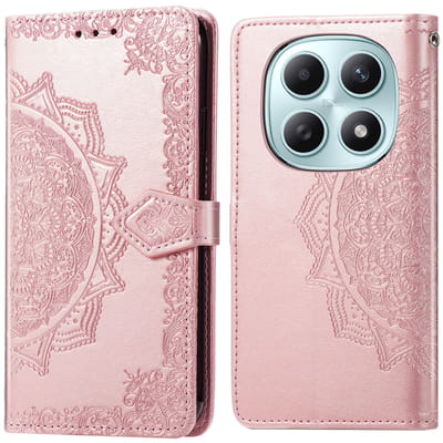imoshion Hoesje - Geschikt voor Xiaomi Redmi Note 15 (4G) - Mandala Bookcase - Rose Gold