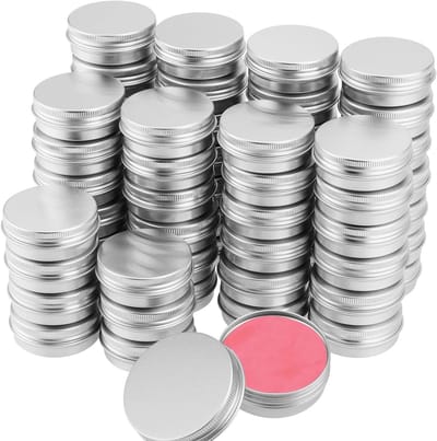60 Pack 30ml Aluminium Blikjes met Schroefdeksel, Lege Reiscapsules voor Opslag en Organisatie