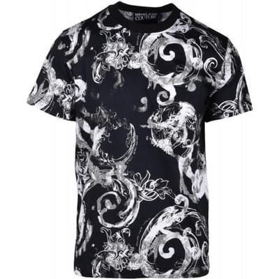 Versace Jeans Couture opvallend heren t-shirt met allover wcolor - Maat: XL gray