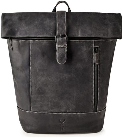 Jack Kinsky Baltimore 15 Zakelijke rugzak Leder 43 cm Laptopvak - 46cm (18,3 duim) - anthrazit