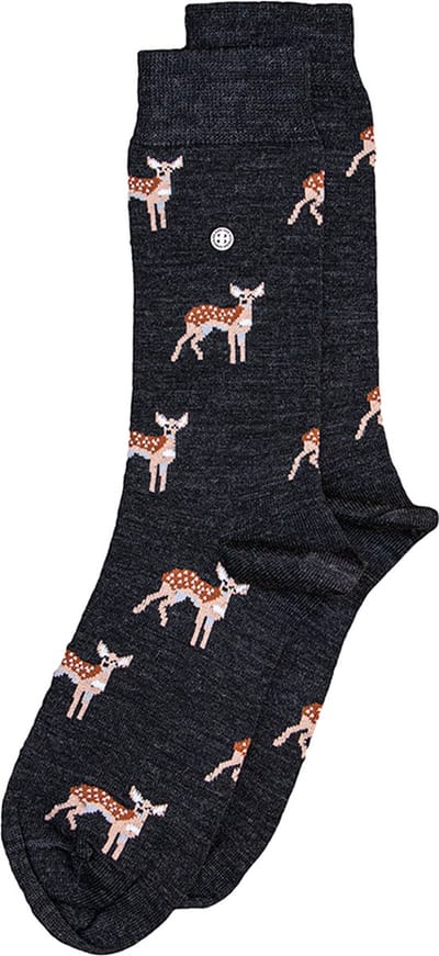 Alfredo Gonzales unisex merino sokken lifestyle deer grijs