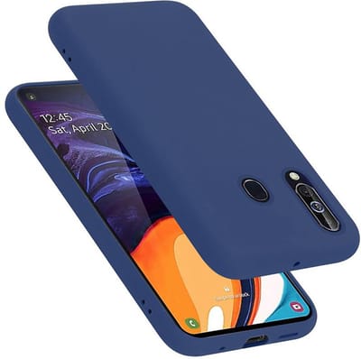 Cadorabo Hoesje geschikt voor Samsung Galaxy A60 / M40 in LIQUID BLAUW - Beschermhoes gemaakt van flexibel TPU silicone Case Cover