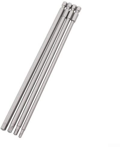 Allecto - Hex Schroevendraaier Bits - Sterke Magnetische Bits - 200mm Lengte - 4 Stuks - Geschikt voor Elektrische Schroevendraaiers - Gelegeerd Staal