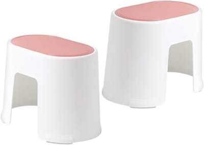 Kunststof Voetenbank - Toilettrapje Krukje - Comfortabel Zitten - Antislip Oppervlak - 25x17.5CM - Diverse kleuren