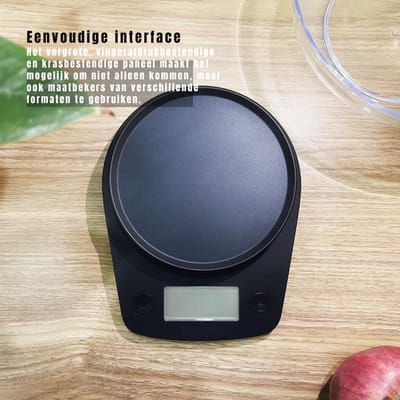 AHD® Keukenweegschaal digitaal met kom - Keukenweegschaal - Keukenweegschaal digitaal - Zilver - 24cm x 23cm x 9cm