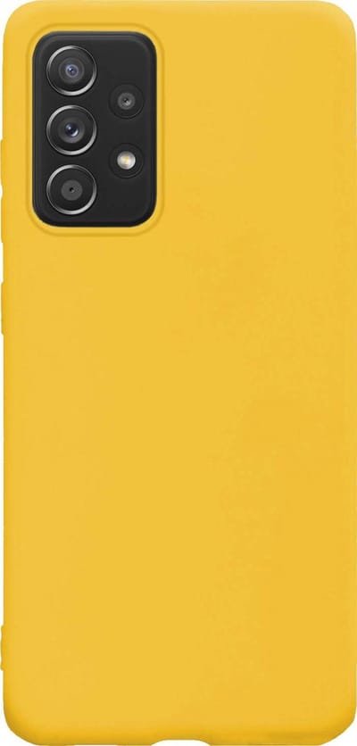 Hoes - Geschikt voor Samsung Galaxy A52s 5G - Sterk & Shockproof - Hoesje Cover - Siliconen Case - Geel
