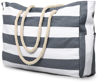Ruime en Duurzame Strandtas voor het Strand met Tropische Print