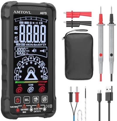 Digitale Multimeter - Oplaadbaar, 6000 Tellingen, Intelligente Elektrische Tester voor AC/DC Metingen en Meer