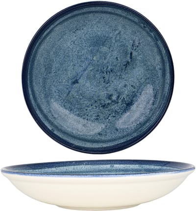 Kütahya Porselen Diepbord - Blue Stone - Porselein - 25 cm (1250cc) - set van 6