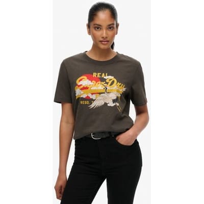 Superdry - Tokyo T-shirt met vintage logo en relaxte pasvorm - Dames - T-shirts
